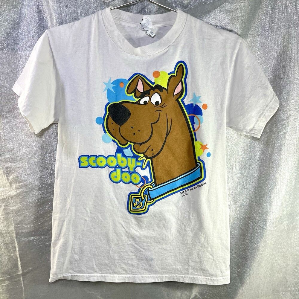 VTG Y2K Scooby Doo Hanna Barbera White Character Boxy Shirt Adult Small